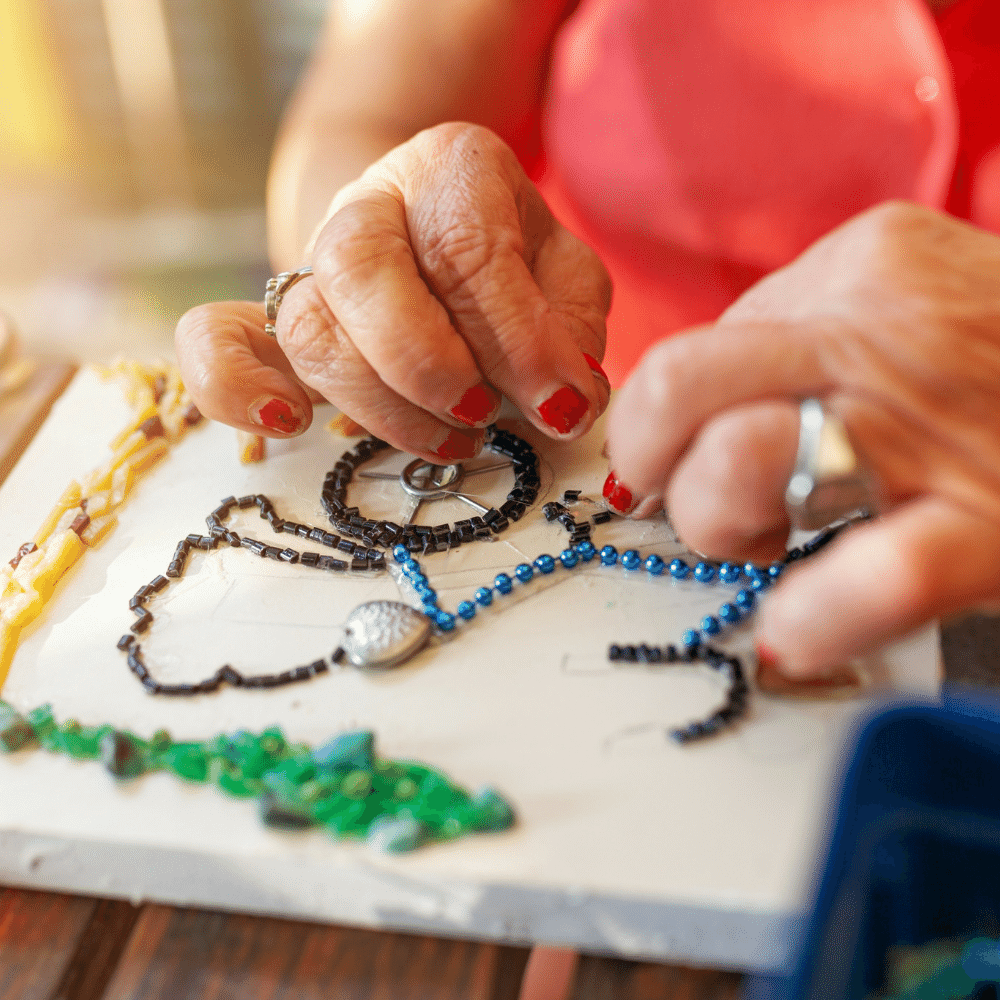 Tweens bead art crafting project