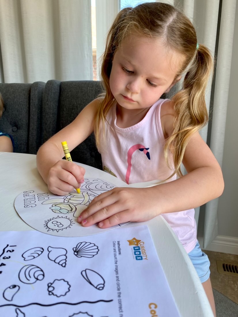 Kids doing summer crafts together