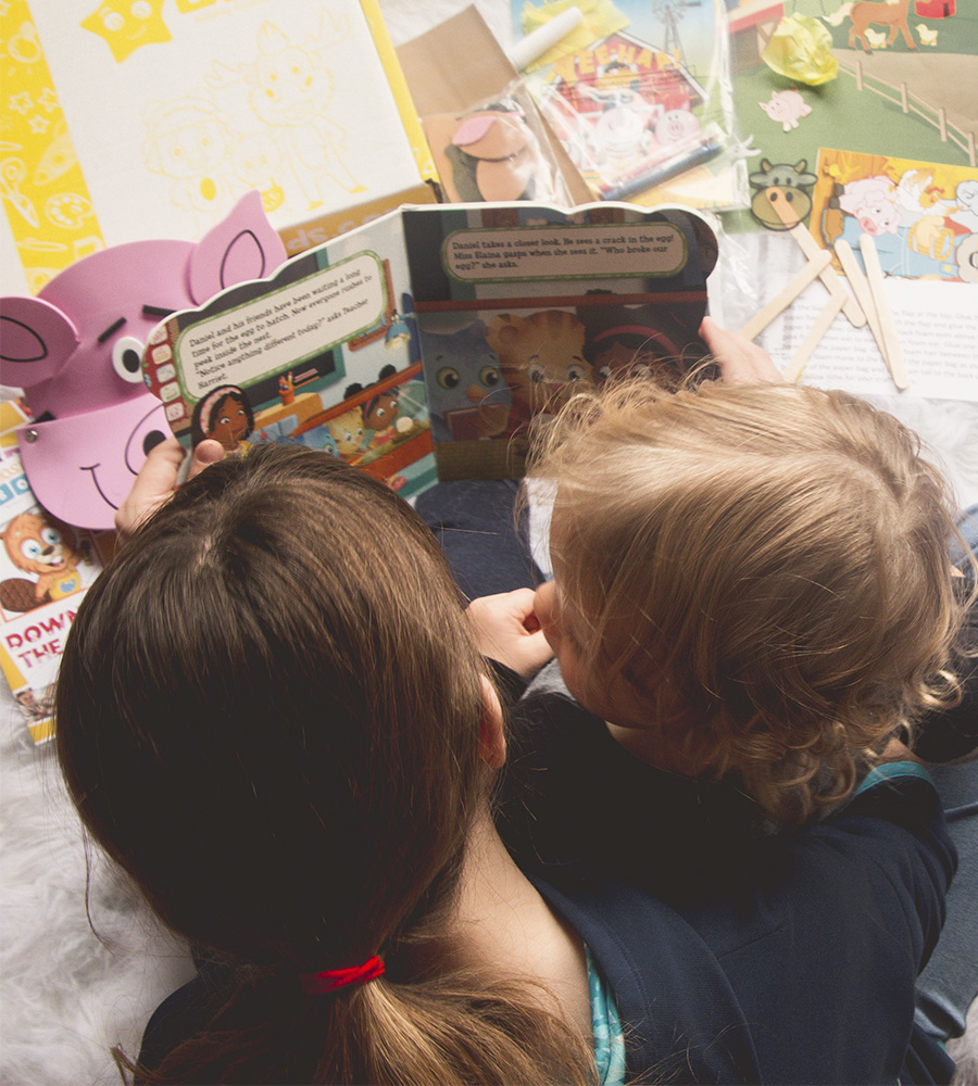 Toddler with ocean craft activity